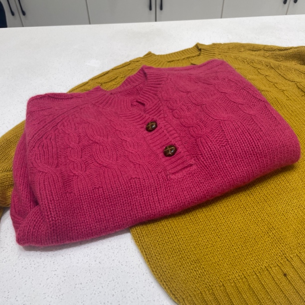 XINYIGE两扣休闲毛衣宽松休闲套头全毛毛衣