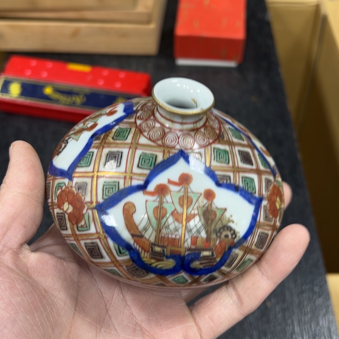 陶瓷日本中古工艺品摆件