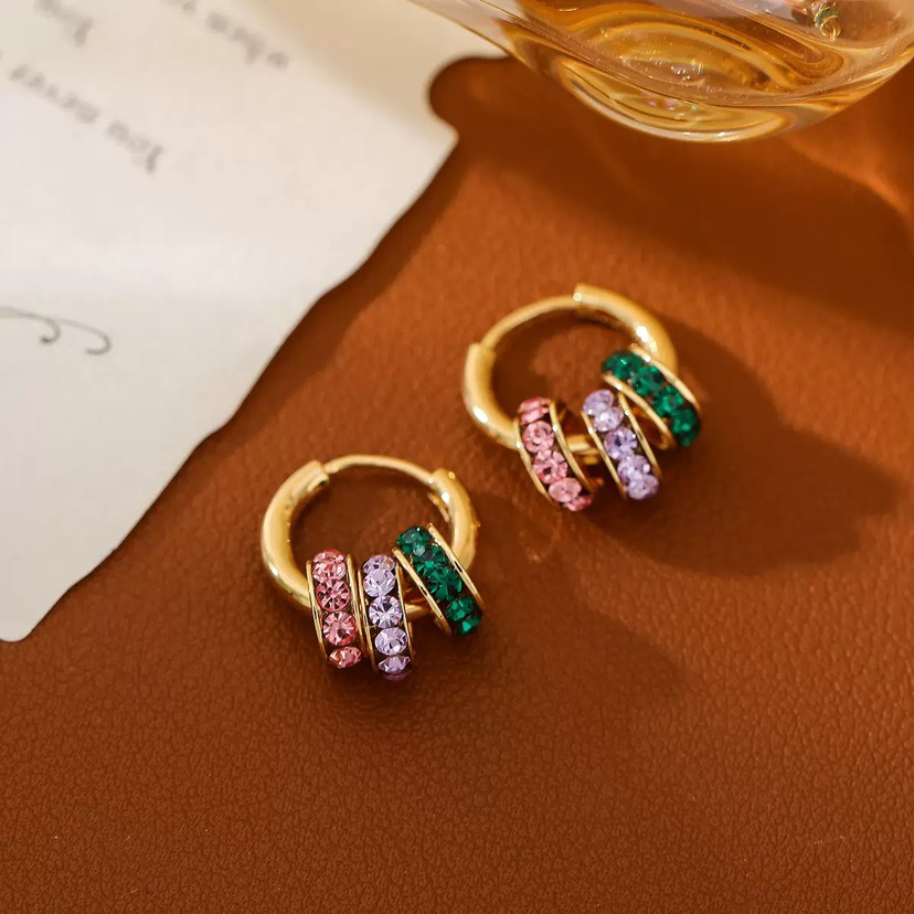 925银耳饰 镀金S925银《春和景明》法式耳环女简约轻奢