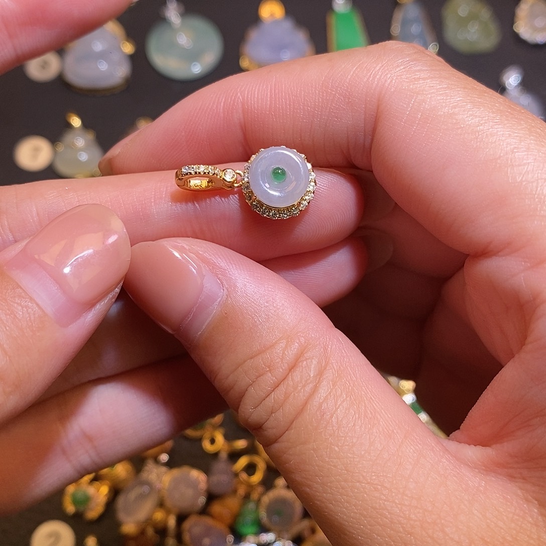 翡翠银S925镶嵌项链