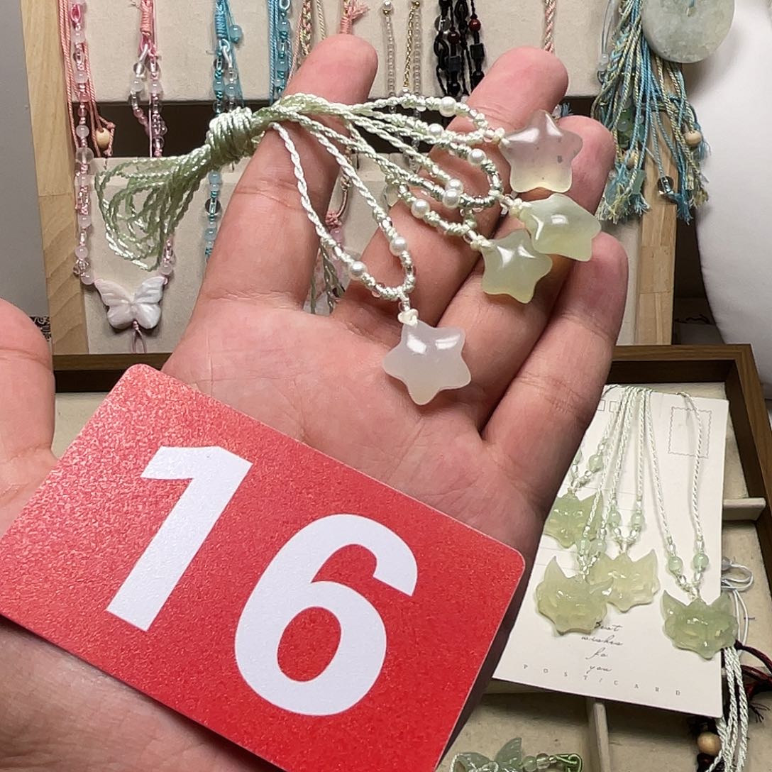 蛇纹石玉合金颈饰