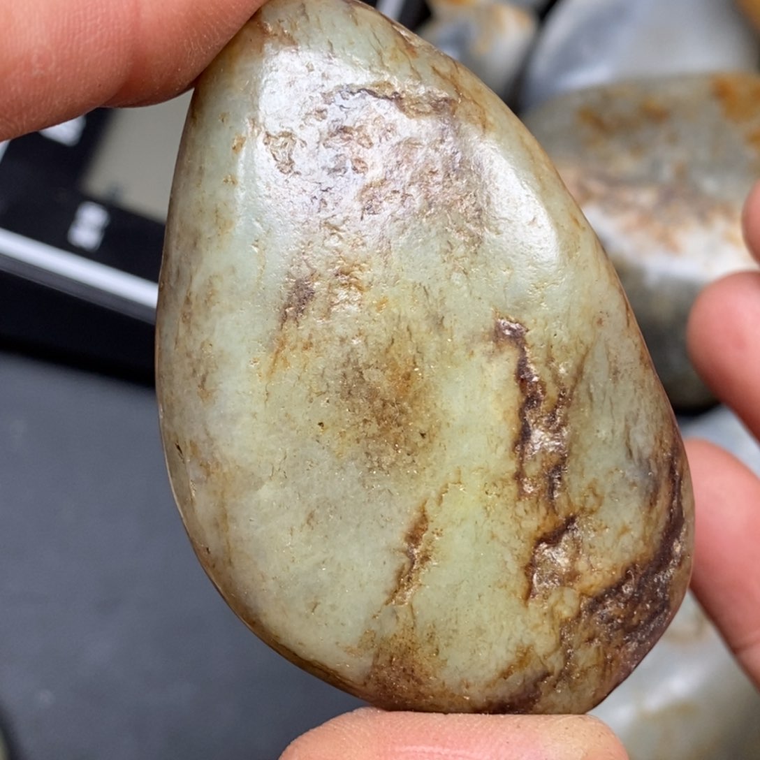 和田玉挂件银S925镀金镶嵌