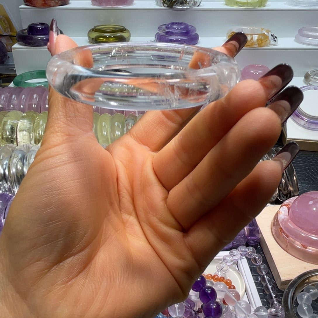 水晶手镯58圈口3号未镶嵌