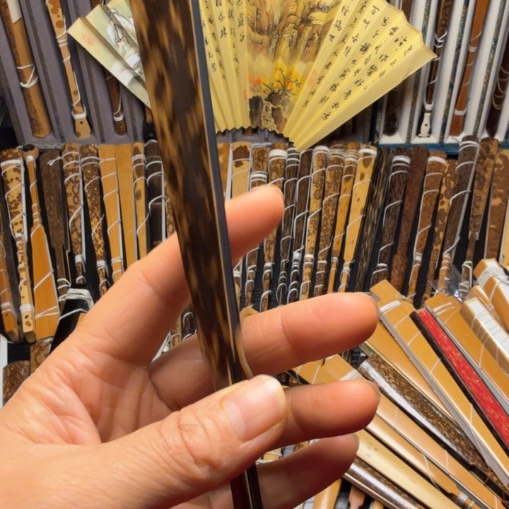 扇子五**侠梅花头梅鹿折扇