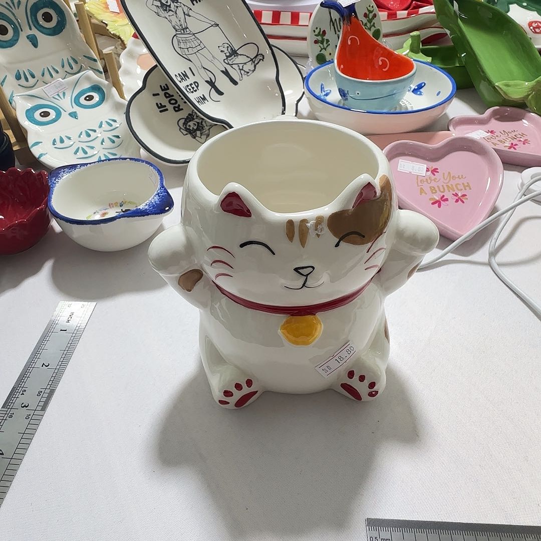 微瑕陶瓷    招财猫水杯