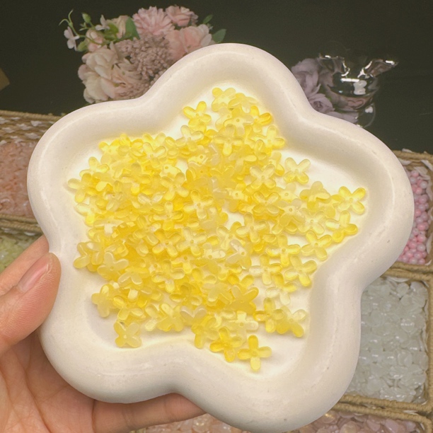 琉璃小桂花花瓣 手工diy古风中秋元素发簪发夹头饰发饰材料配件