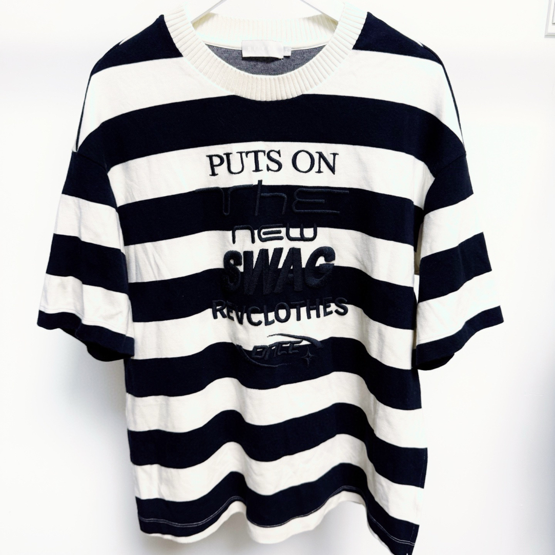 99新 ALEXANDER WANG re‘van 34码  条纹短袖 99新