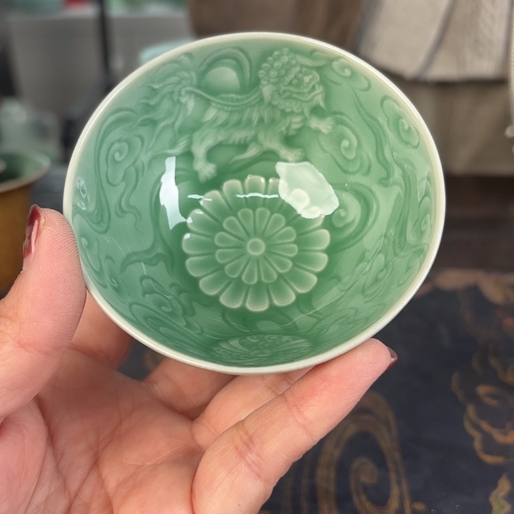 龙泉云间青瓷小米茶器