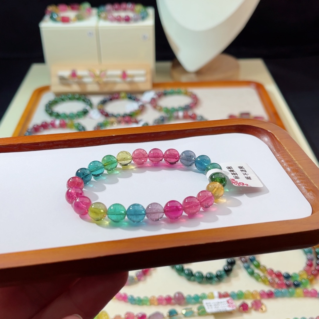 碧玺手串未镶嵌手串