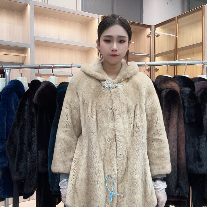 米黄戴帽中长yh1008