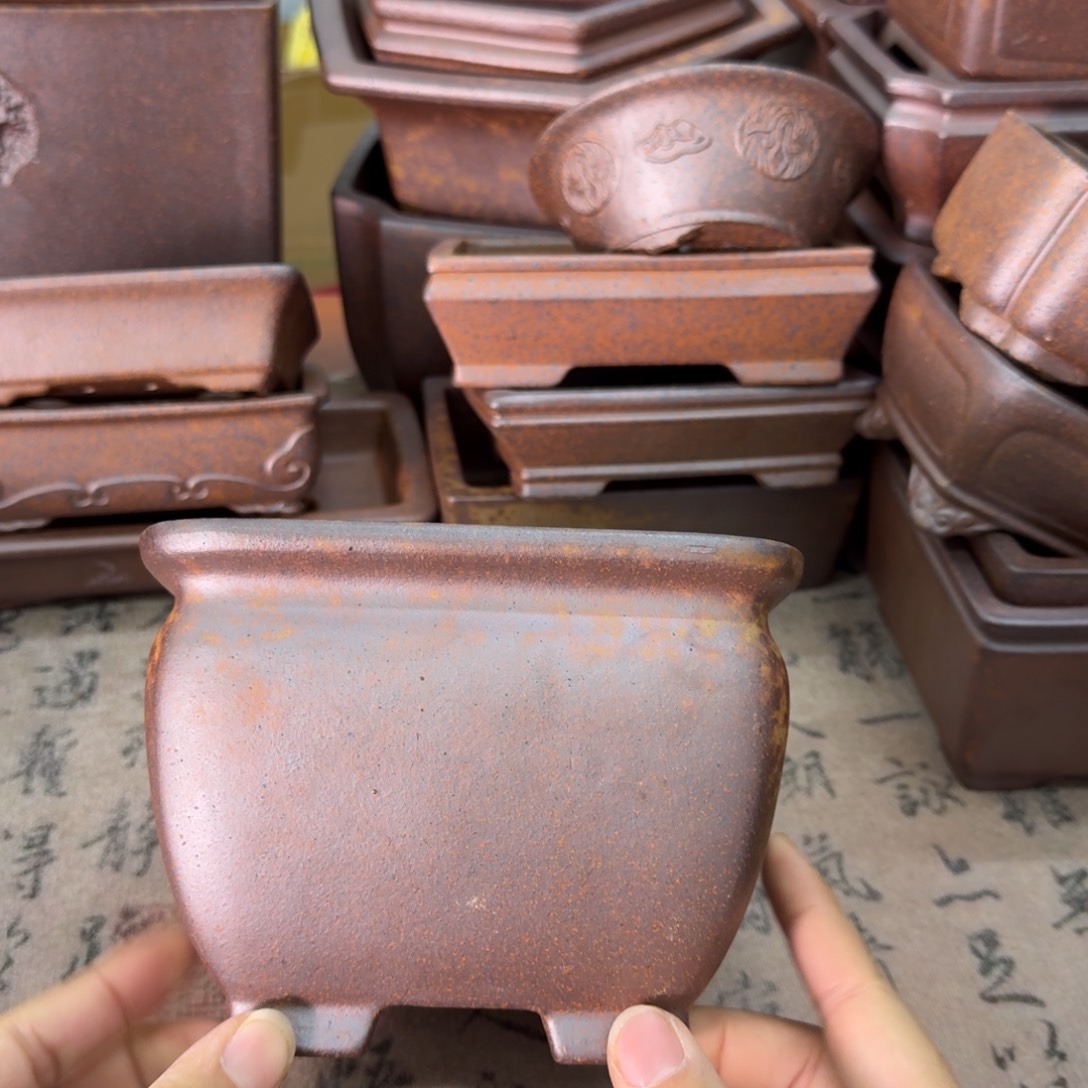 紫砂花盆92号宜兴紫砂正品花盆13.5x9.5