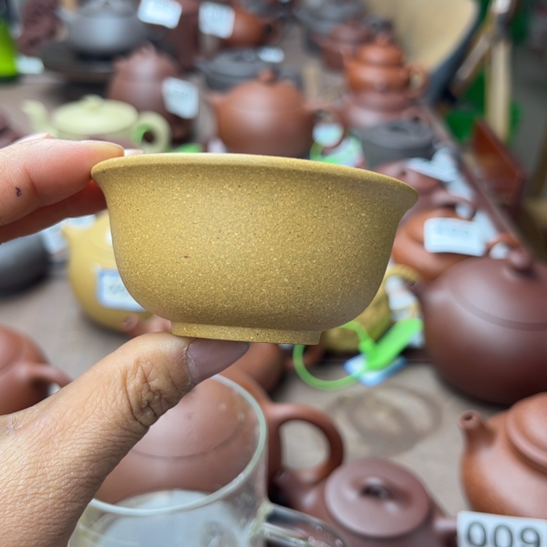 紫砂茶壶黄金段一对