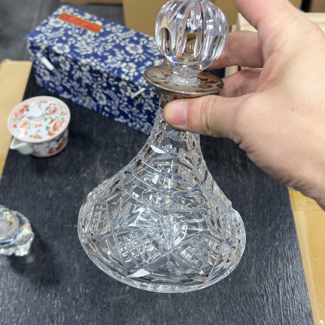 山***猫玻璃中古工艺品摆件