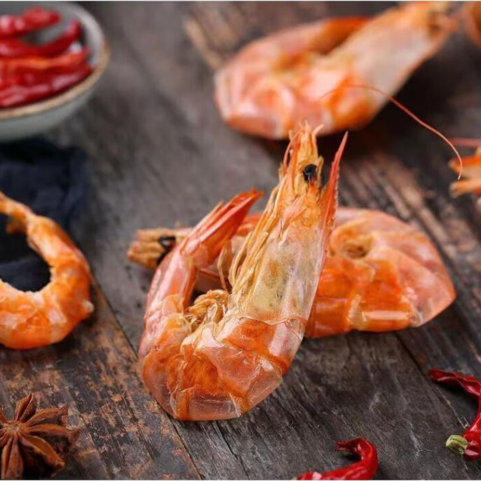 淡干无盐即食烤虾干无虾线无添加对虾干追剧零食风味海味干货特产
