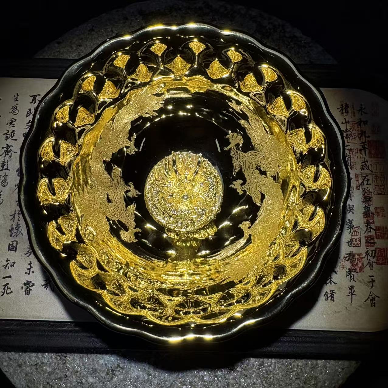 高端茶杯茶器（盘龙杯）主人杯