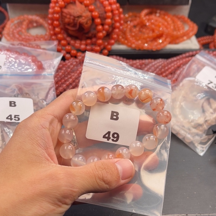 南红玛瑙未镶嵌多样性发货默认微瑕称重11mm