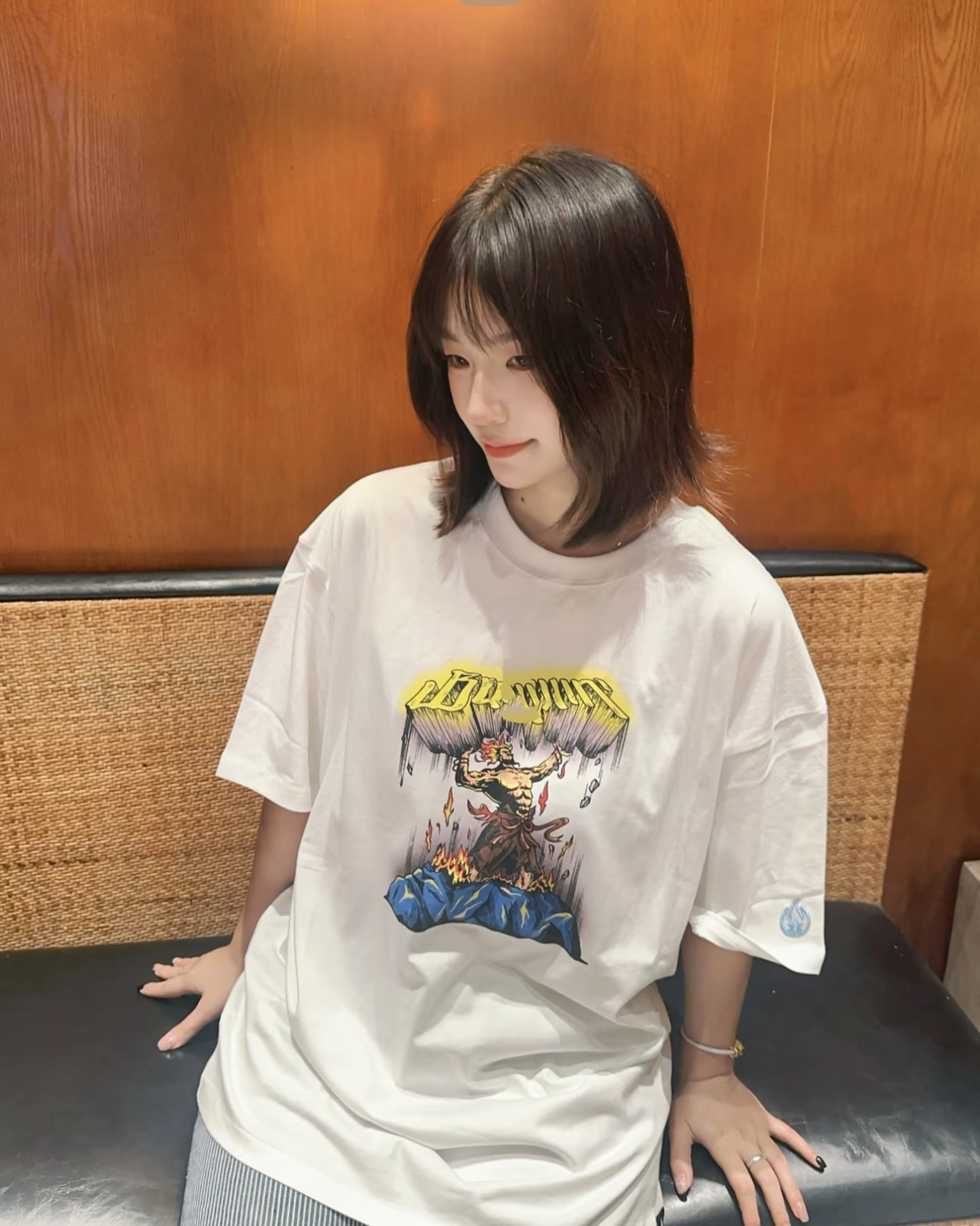 火神祝融图案短袖T恤 男女同款（微瑕）