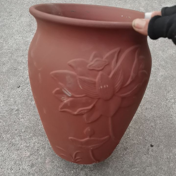 红陶20/27瑕疵底部烧裂