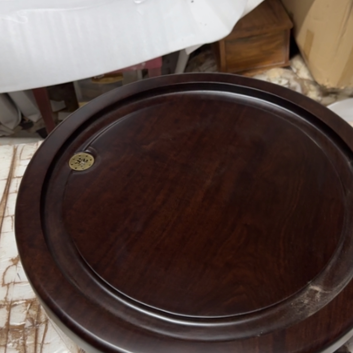 【闪购商品】?****?非洲莫桑比克黑檀木茶盘50-50