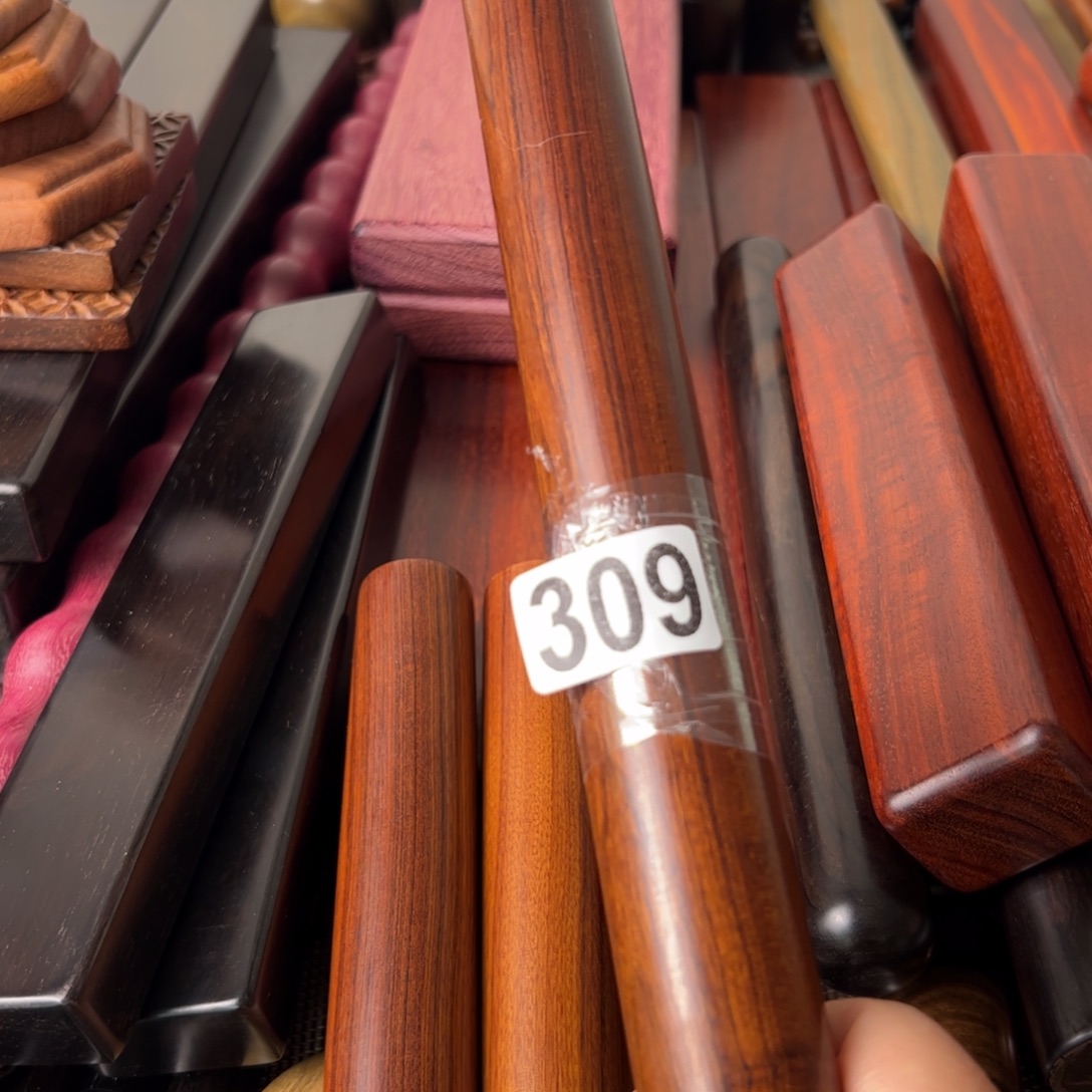 真***在东非黑黄檀（紫光檀）擀面棍