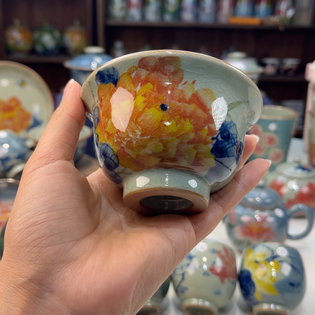 瓷片景德镇手工手绘陶瓷茶具