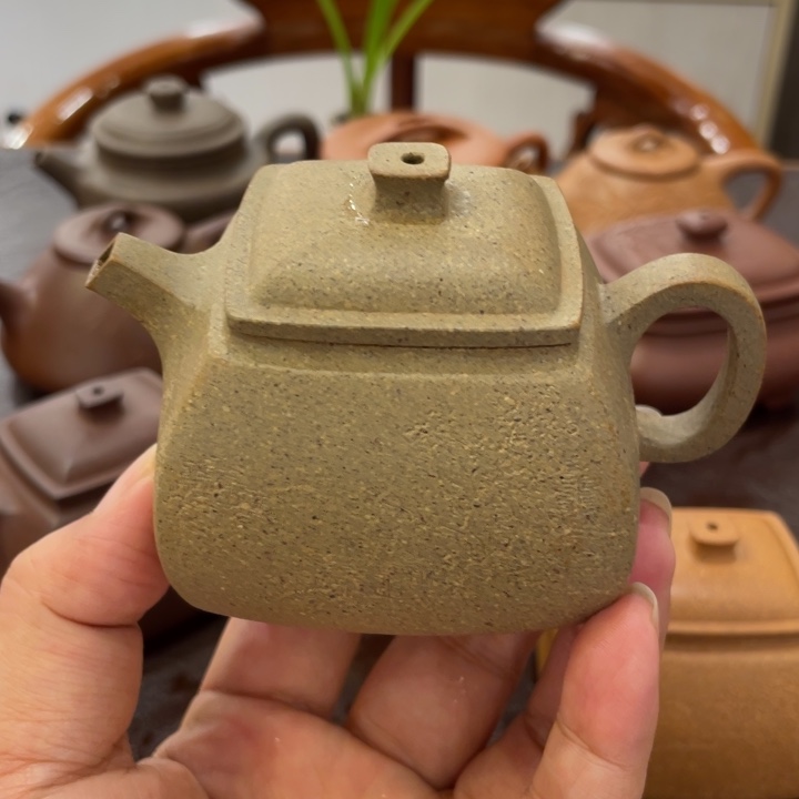 菠***༽紫砂茶壶坦然青降坡，封釉