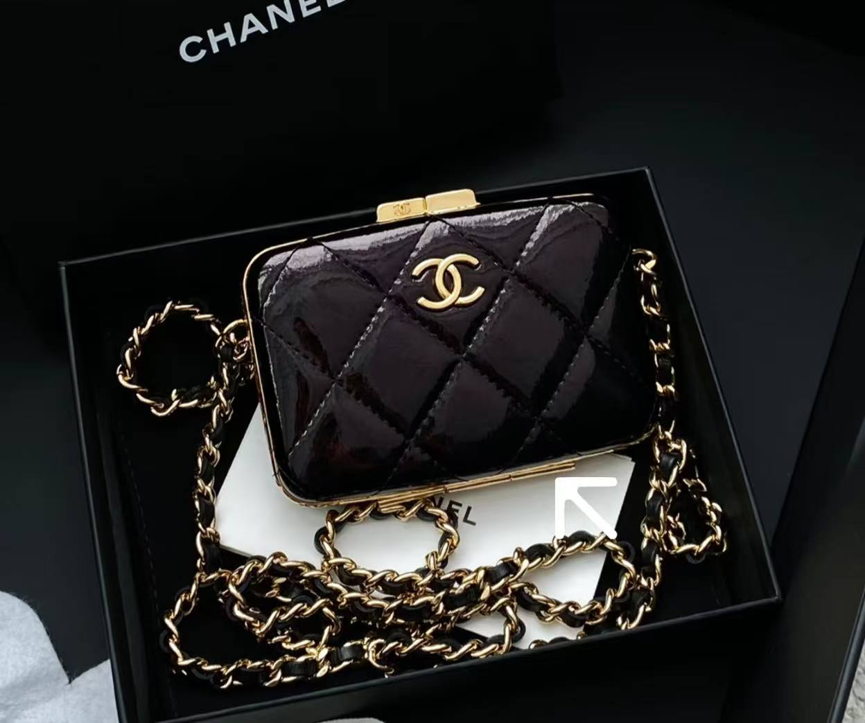 99新 Chanel/香奈儿 多多奢品/香奈儿mini手工坊夹子斜挎包/99新