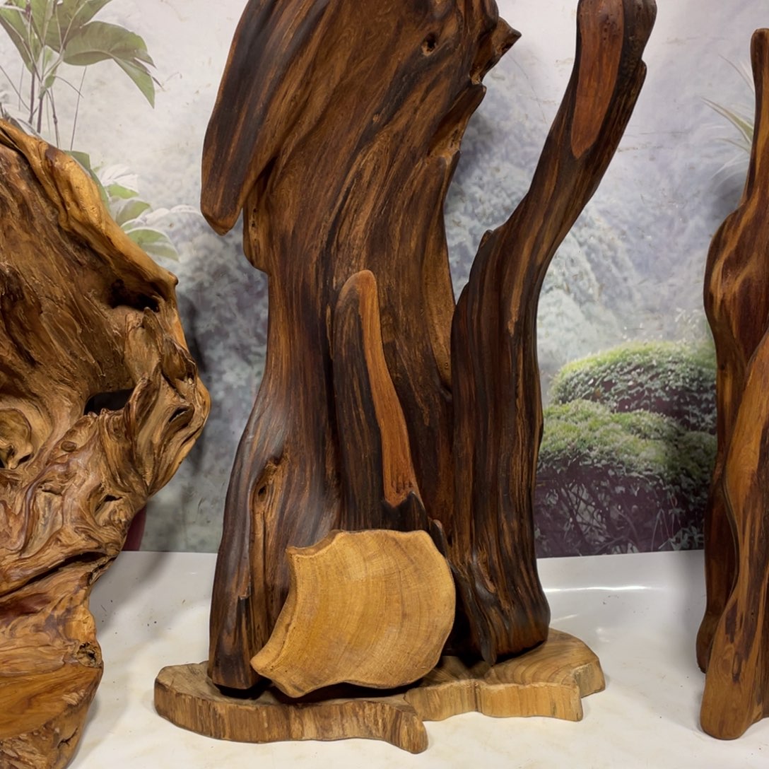 徐***）木清凉薄荷药香味随形摆件，土埋老料自然香韵造型独特