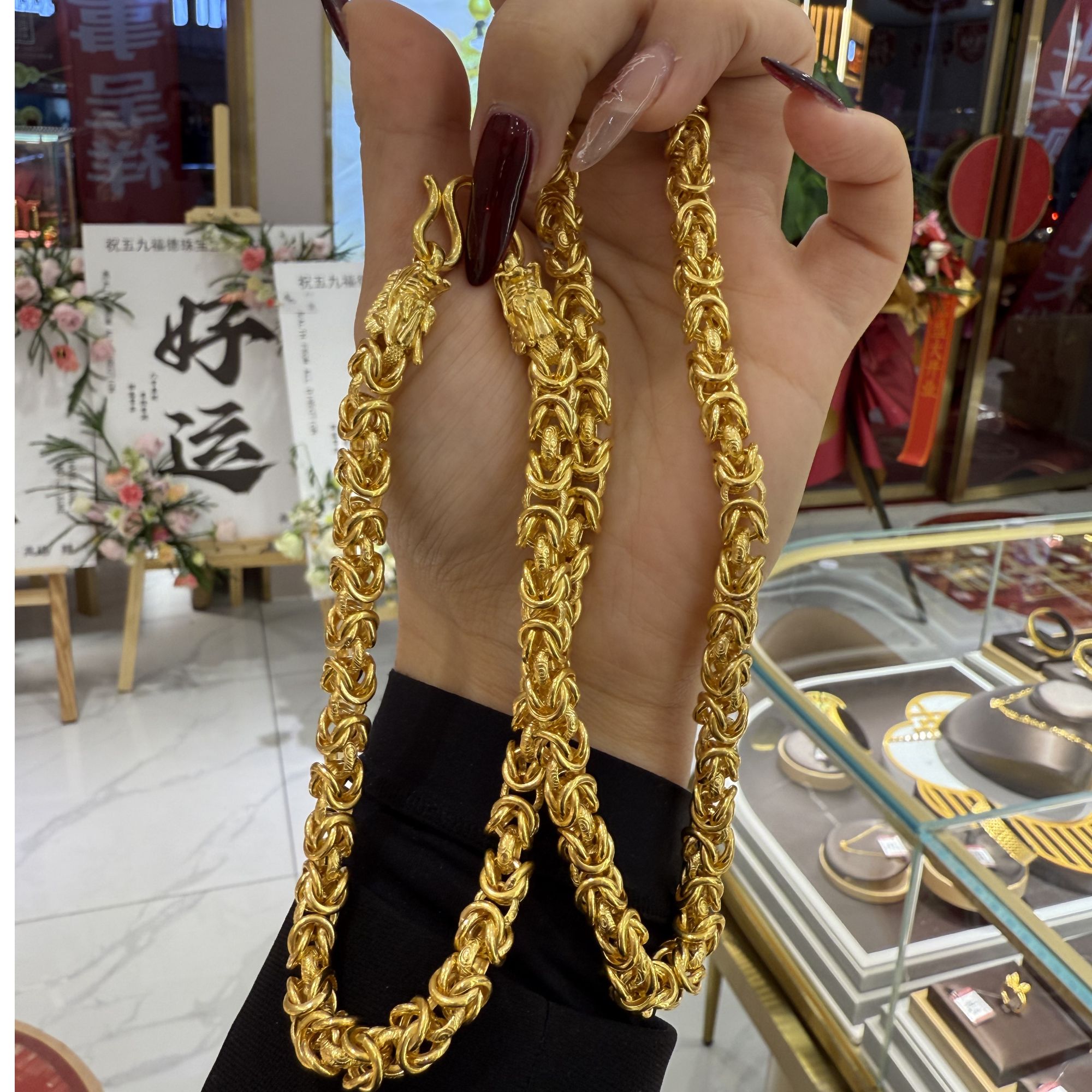 足银银制品 龙骨项链