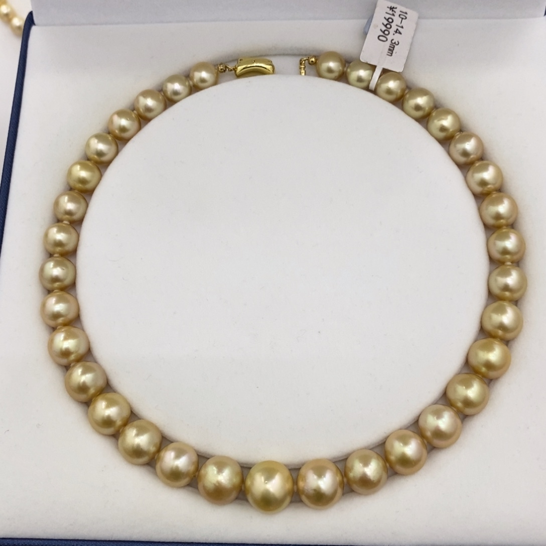 未镶嵌颈饰海水珍珠苏****坤金珠满串10-14.3洁