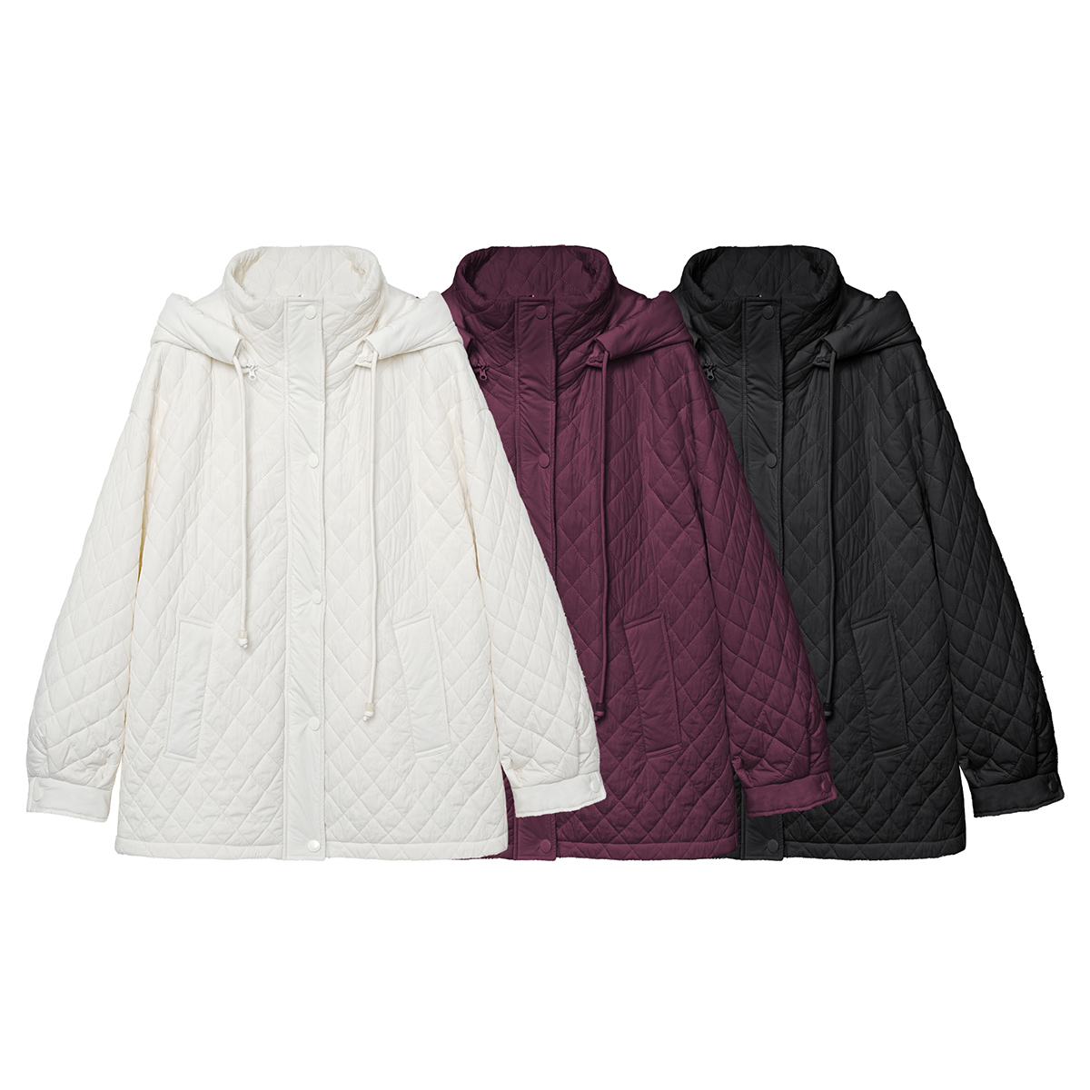 金雀绫【三羊开泰】纯色简约时尚款休闲加宽加大棉服SZA4TW657