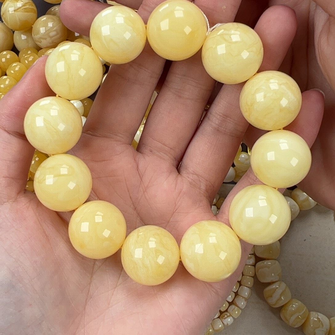 琥珀手链未镶嵌富****r50.73圆珠