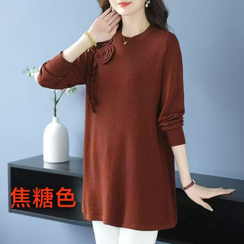 F1481新款冰麻时尚花朵潮流体恤