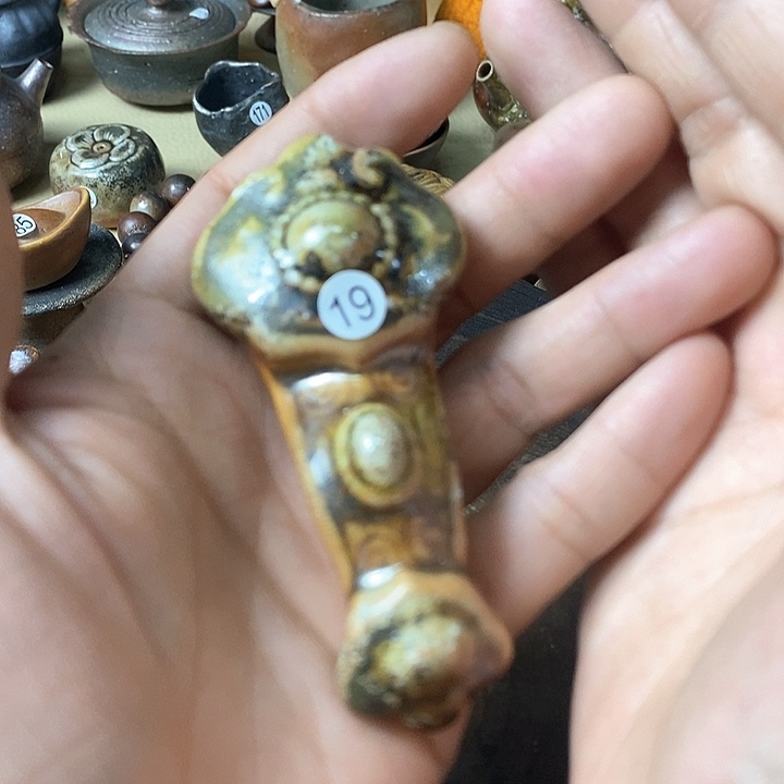 杯手工粗陶、柴烧茶器