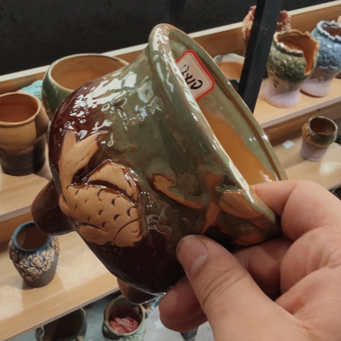 紫砂花盆粗陶盆醋