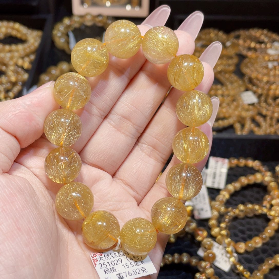 水晶手链未镶嵌天然钛晶手链