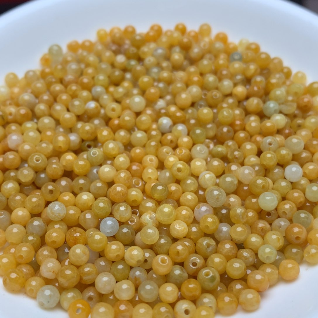 【闪购商品】翡翠手链未镶嵌卡3.5冰黄100个