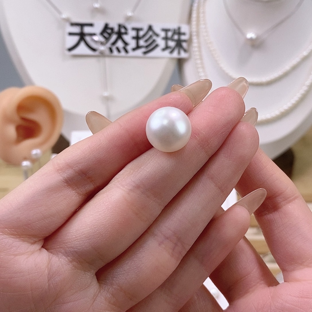 银S925镶嵌淡水珍珠耳饰234