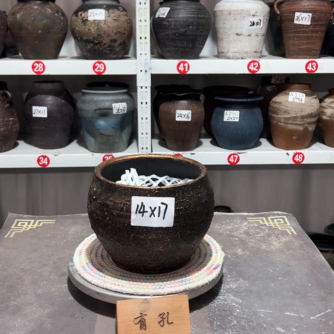 红陶67平口带孔发货