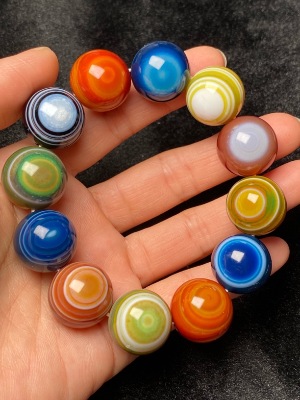 20mm天然巴西玛瑙多宝天眼手链  