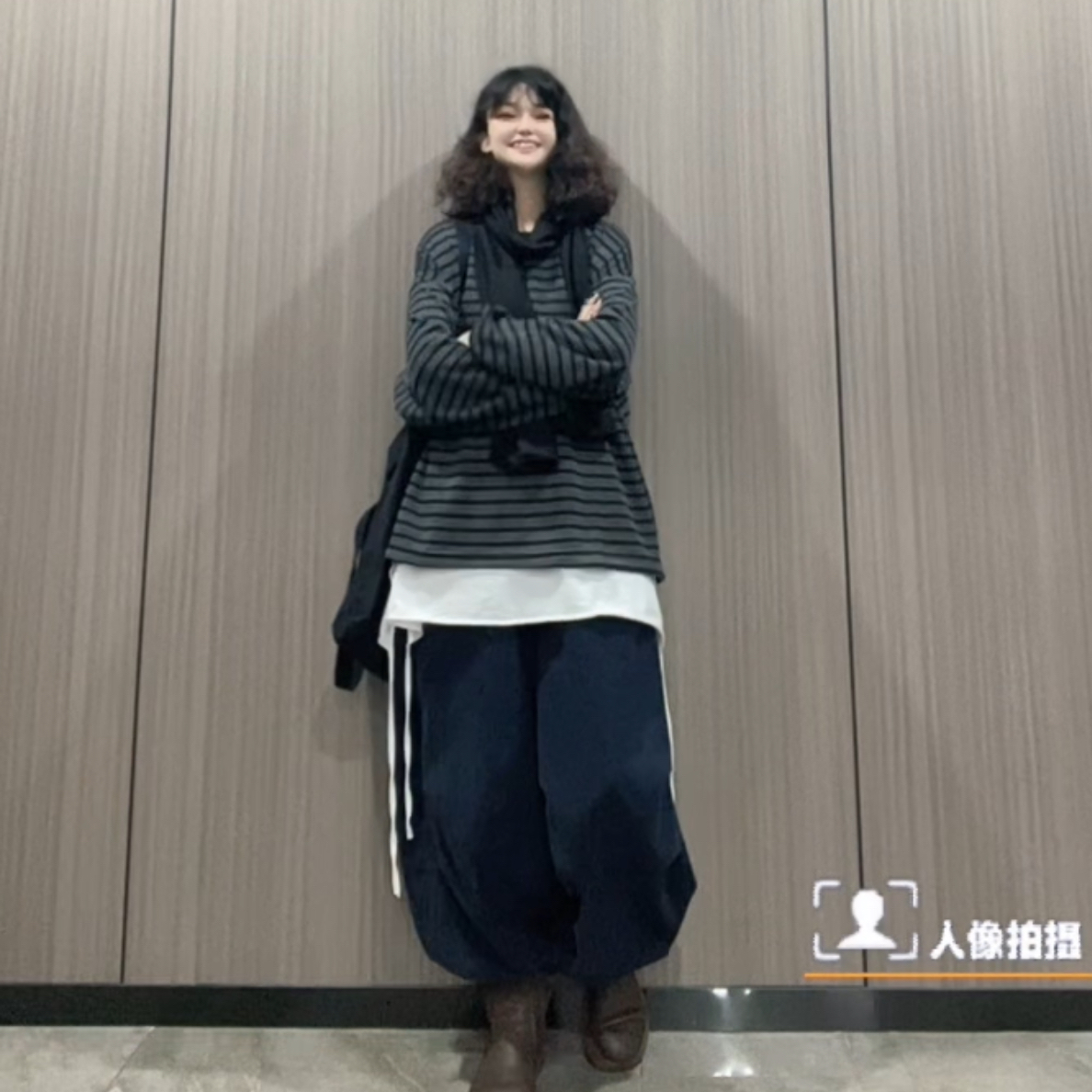 【若汐女装】欧版大码慵懒风条纹休闲百搭坑条卫衣打底10064