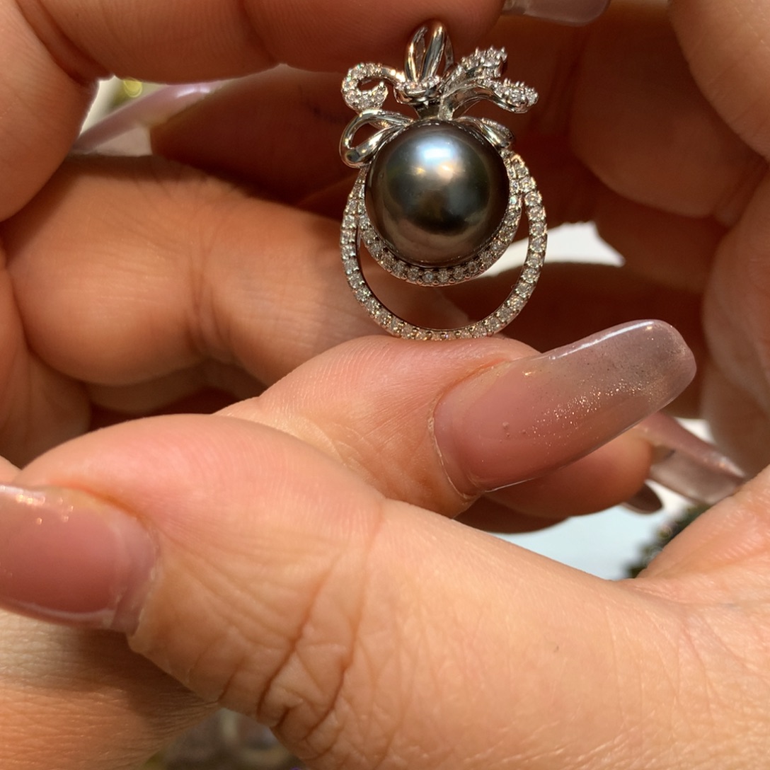 海水珍珠颈饰银S925镶嵌