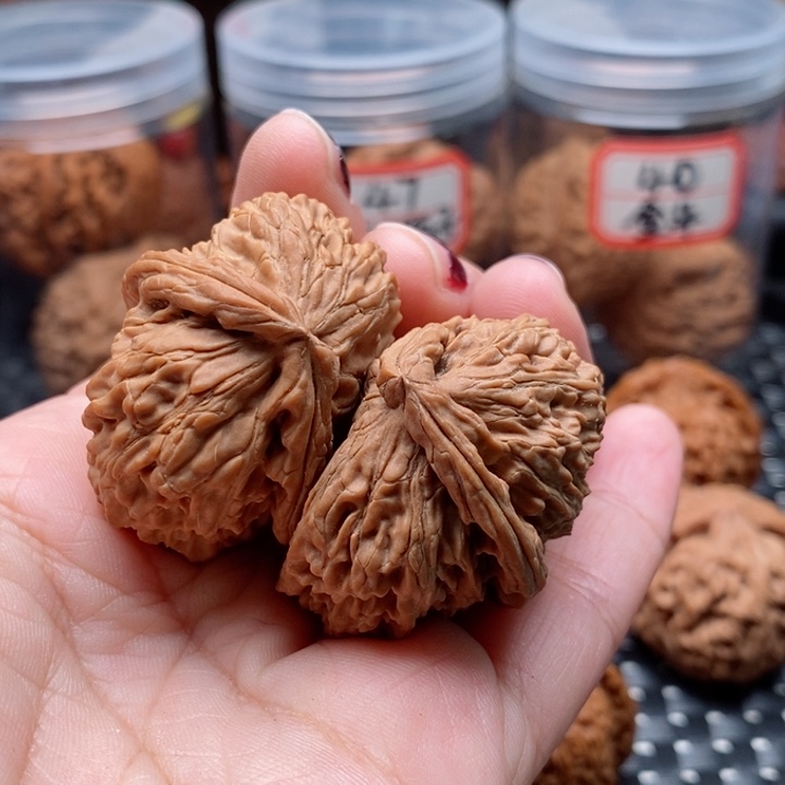 吊坠文玩核桃白狮子半壁