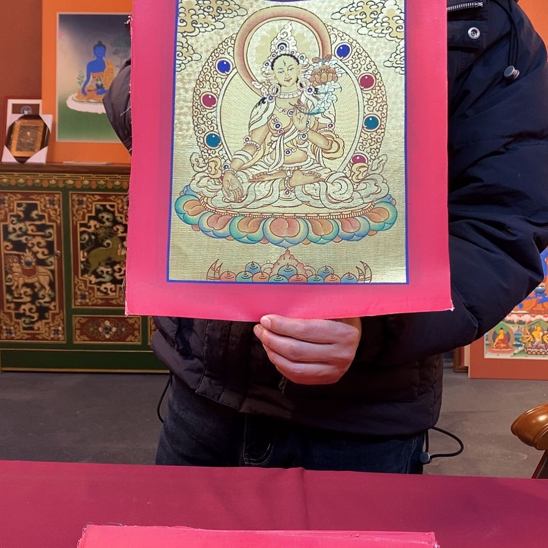 装裱画25×35手绘金箔白度