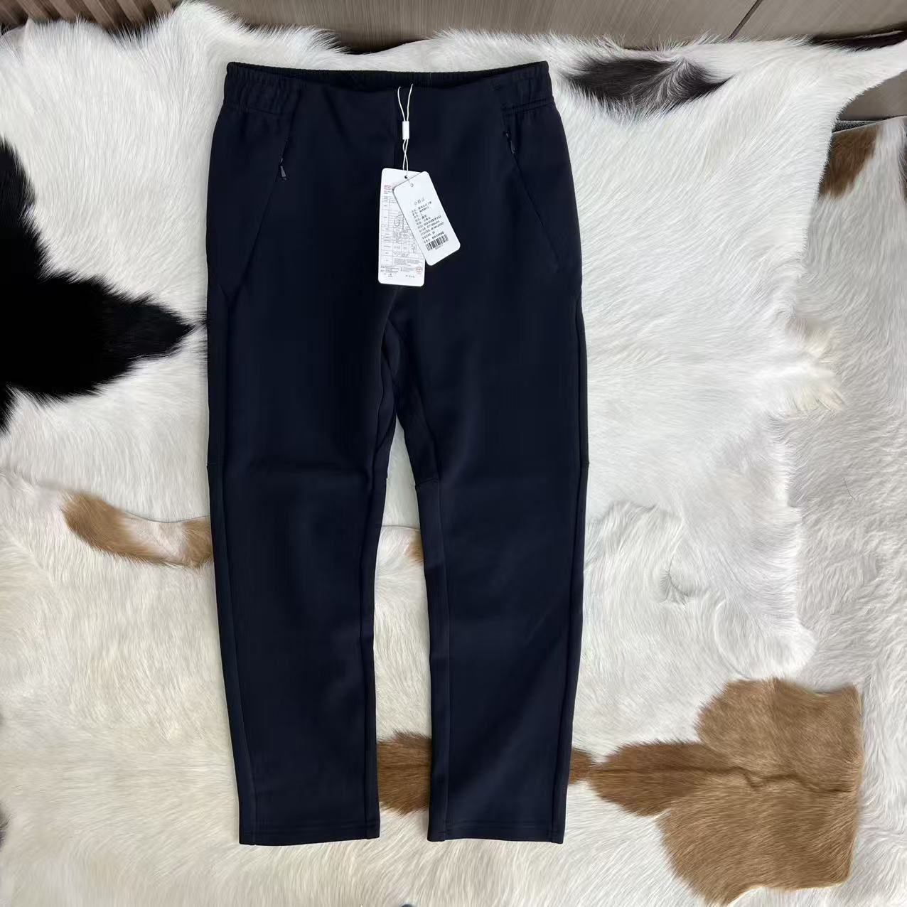 高级松弛感 轻柔 定制空气棉 立体拼接 男款松紧腰商务休闲长裤 