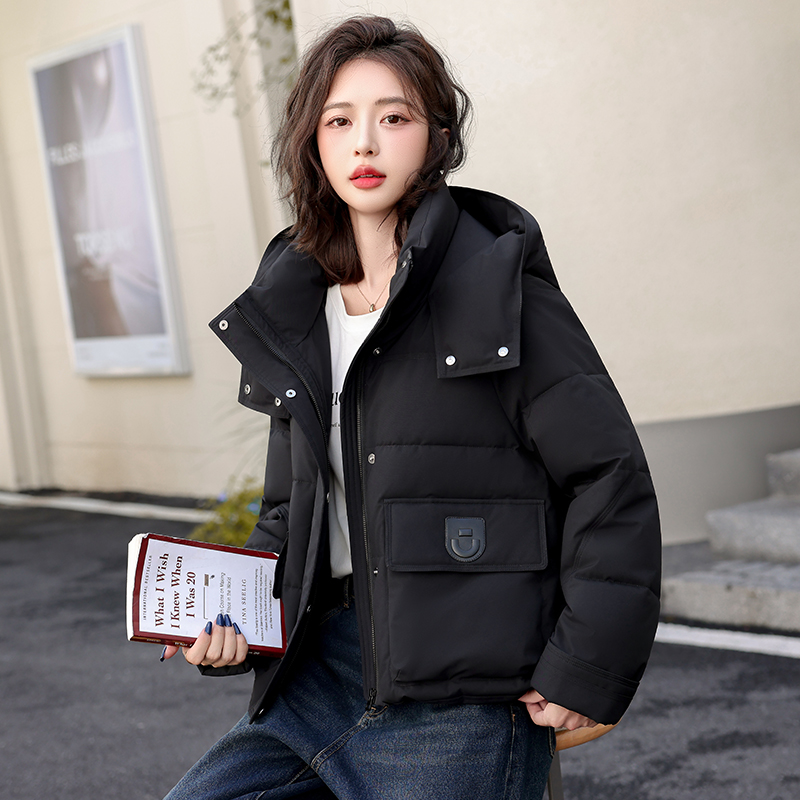 【淘淘粉丝专属】连帽百搭冬季保暖长袖棉服短款