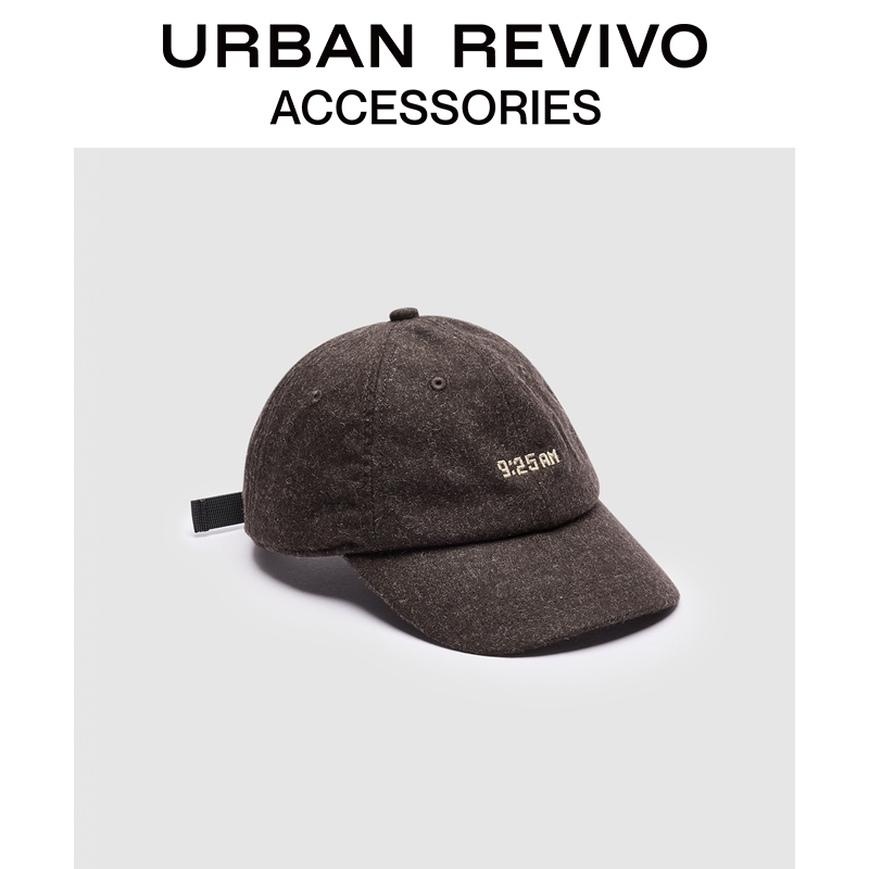 URBAN REVIVO2025秋季新款男士撞色字母棒球帽UAMA50083
