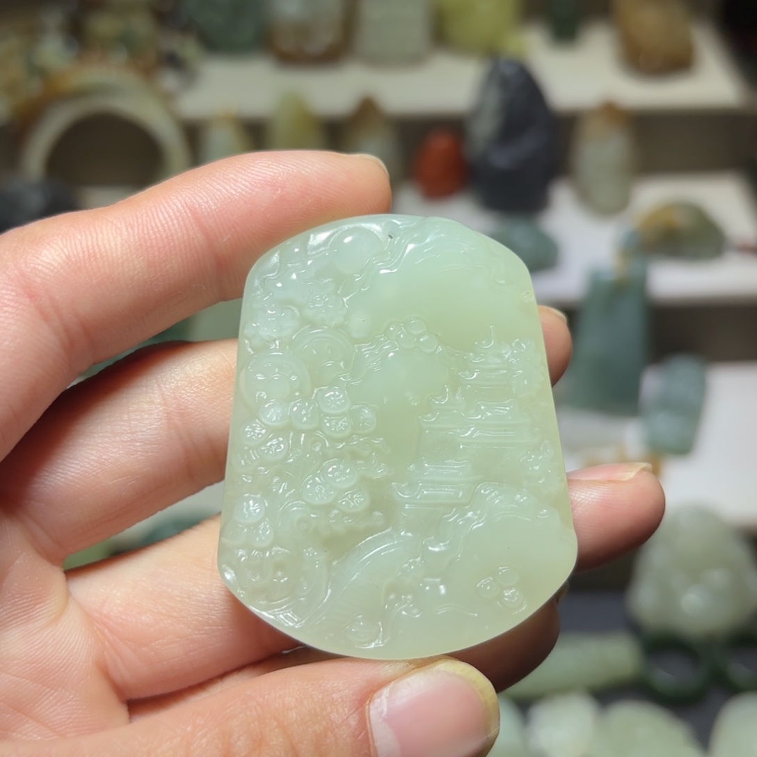 和田玉未镶嵌颈饰