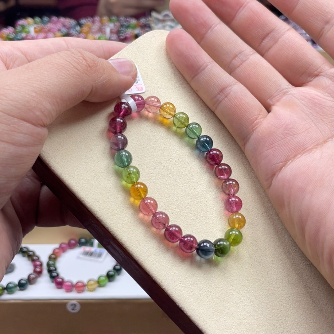 碧玺手串未镶嵌7.5mm.mmmmmmmmm