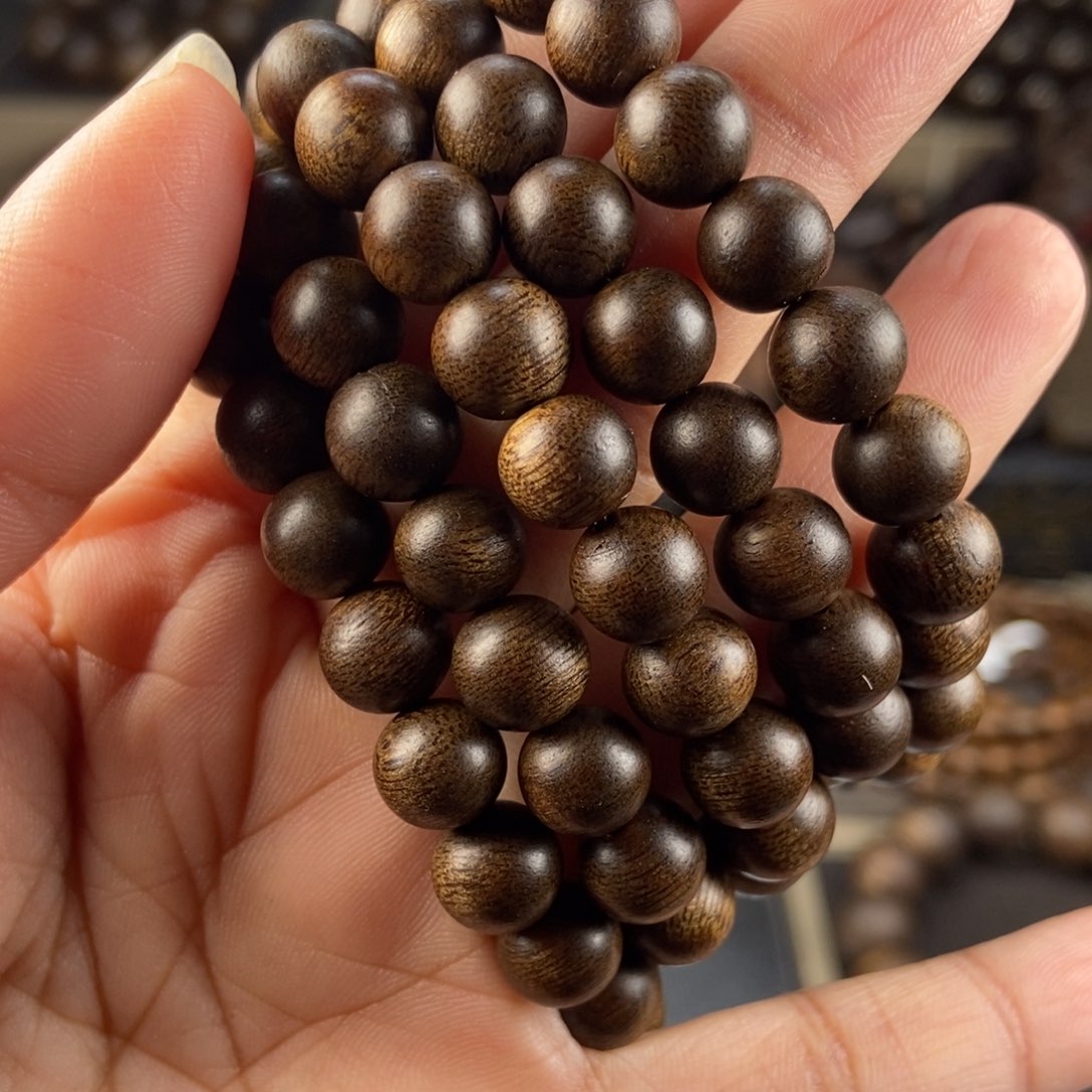 沉香手串蜡****心越南芽庄白棋楠